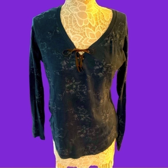 BLUE Chaps Large Cotton Print shirt - Picture 4 of 7